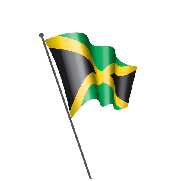 Bandeira da Jamaica, ilustração vetorial sobre um fundo branco — Vetor de Stock