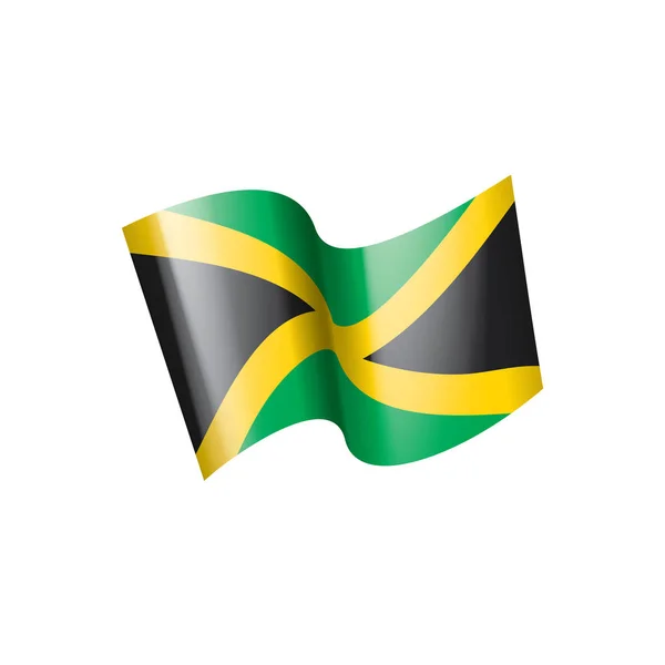 Jamaica flagga, vektor illustration på en vit bakgrund — Stock vektor