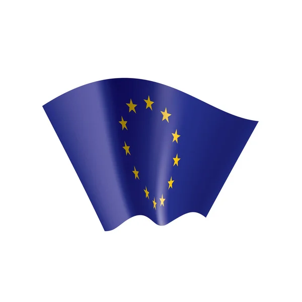 Vlajka Evropské Unie Vektorová Ilustrace Bílém Pozadí — Stockový vektor
