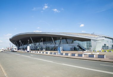 Havaalanında Kurumoch Samara, Rusya. Yaz güneşli günü, 11 Ağustos 2018