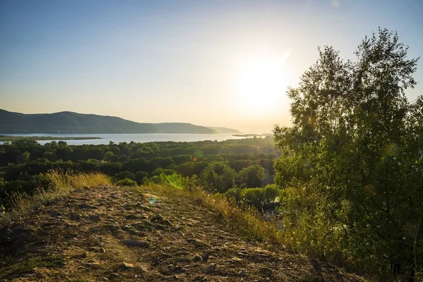 Tsarev kurgan. Attraction of the Samara region. On a Sunny summer day — Stock Photo, Image