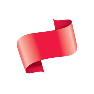 Beyaz bir arka plan üzerinde kırmızı bayrak sallıyor