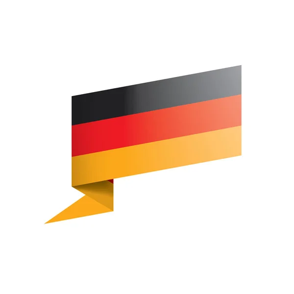Deutschland-Fahne, Vektorabbildung auf weißem Hintergrund — Stockvektor