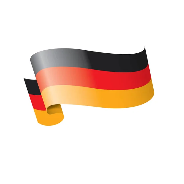Německo vlajka, vektorové ilustrace na bílém pozadí — Stockový vektor