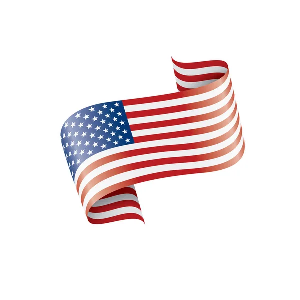 USA flag, vector illustration on a white background — Stock Vector