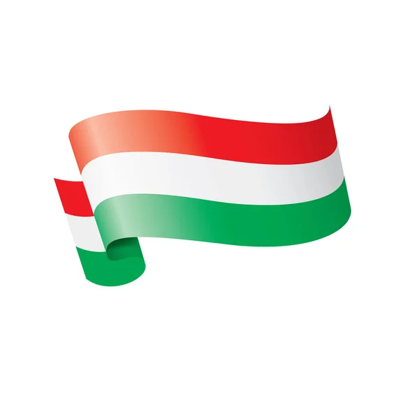 Hungary flag, vector illustration on a white background — Stock Vector