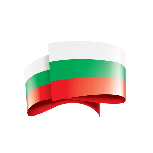 Bulgarije vlag, vector illustratie op een witte achtergrond — Stockvector