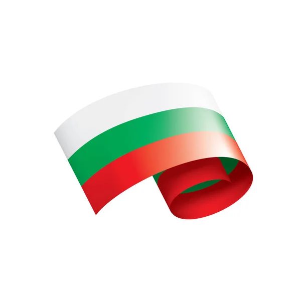 Bulgarije vlag, vector illustratie op een witte achtergrond — Stockvector