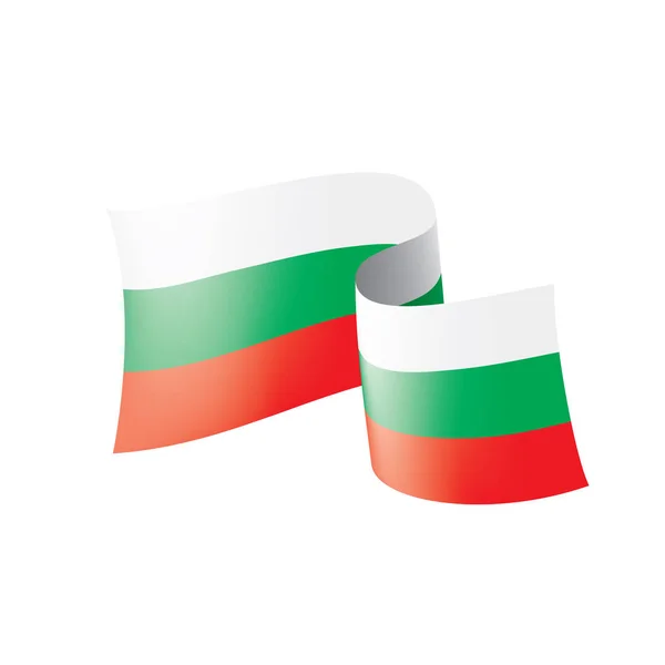 Bulgarije vlag, vector illustratie op een witte achtergrond — Stockvector