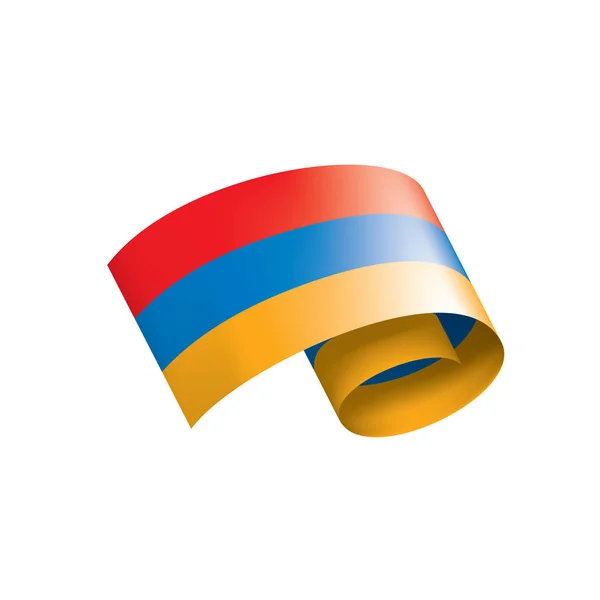 Armenien Flagge, Vektordarstellung auf weißem Hintergrund — Stockvektor