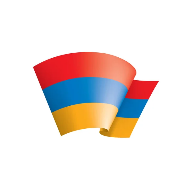 Flaga Armenii, ilustracja wektora na białym tle — Wektor stockowy