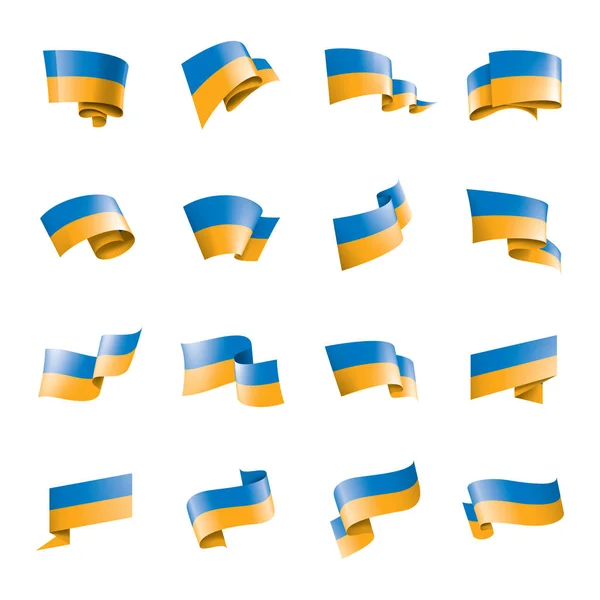 Ukraine Flagge, Vektorabbildung auf weißem Hintergrund — Stockvektor