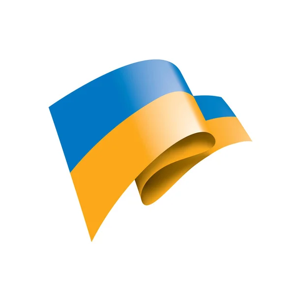 Ukraine Flagge, Vektorabbildung auf weißem Hintergrund — Stockvektor