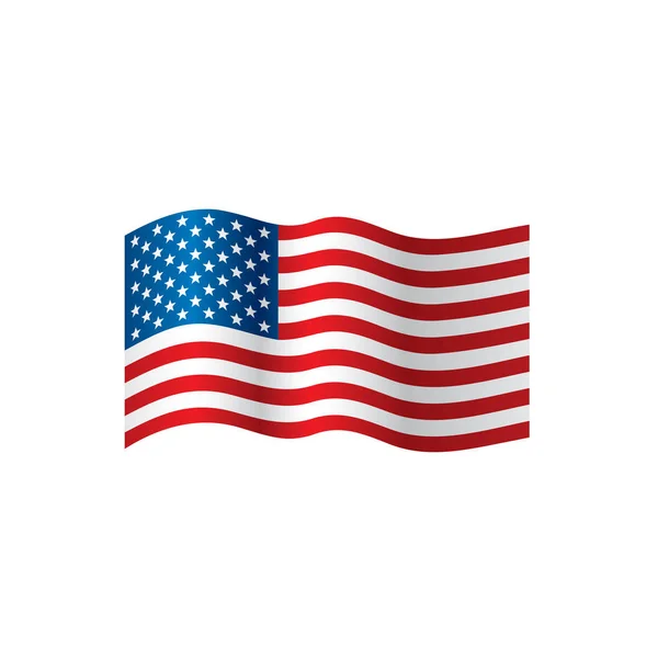 Bandeira dos EUA isolada — Vetor de Stock