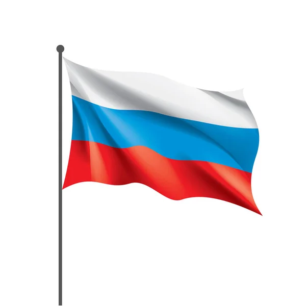 Bandera de Rusia, ilustración vectorial — Vector de stock