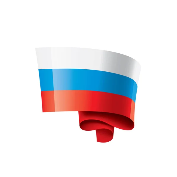 Bandera de Rusia, ilustración vectorial sobre fondo blanco — Vector de stock