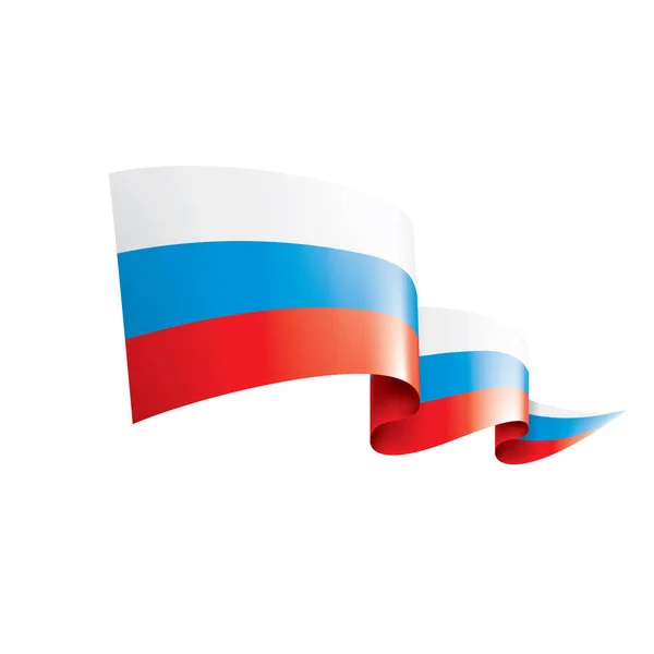 Bandera de Rusia, ilustración vectorial sobre fondo blanco — Archivo Imágenes Vectoriales