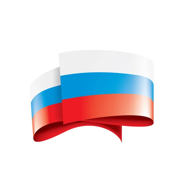 Russia flag, vector illustration on a white background — Stock Vector