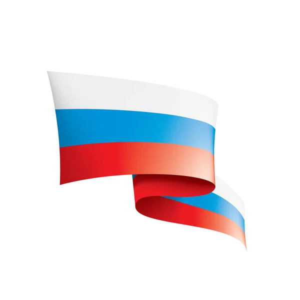 Russia bandiera, illustrazione vettoriale su sfondo bianco — Vettoriale Stock