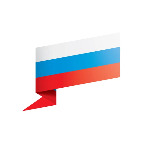 Russia flag, vector illustration on a white background — Stock Vector