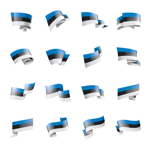 Flaga Estonii, ilustracja wektora na białym tle — Wektor stockowy