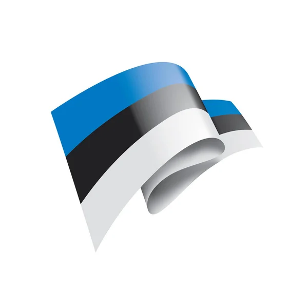 Bandera de Estonia, ilustración vectorial sobre fondo blanco — Vector de stock