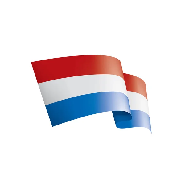 Flagge der Niederlande, Vektorabbildung auf weißem Hintergrund — Stockvektor