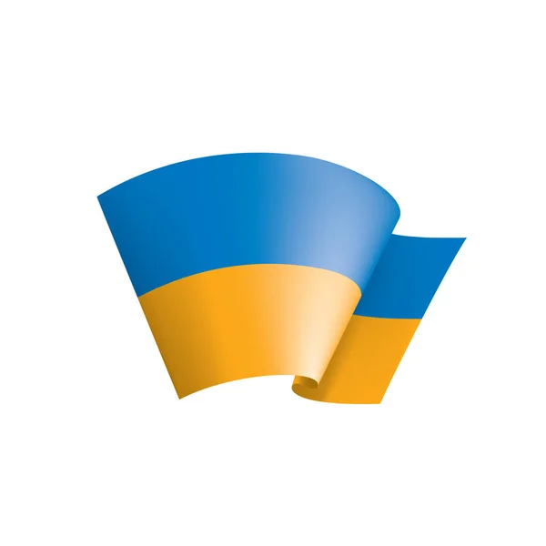 Флаг Украины, векторная иллюстрация на белом фоне — стоковый вектор