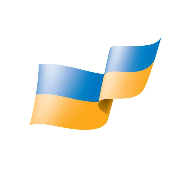 Флаг Украины, векторная иллюстрация на белом фоне — стоковый вектор