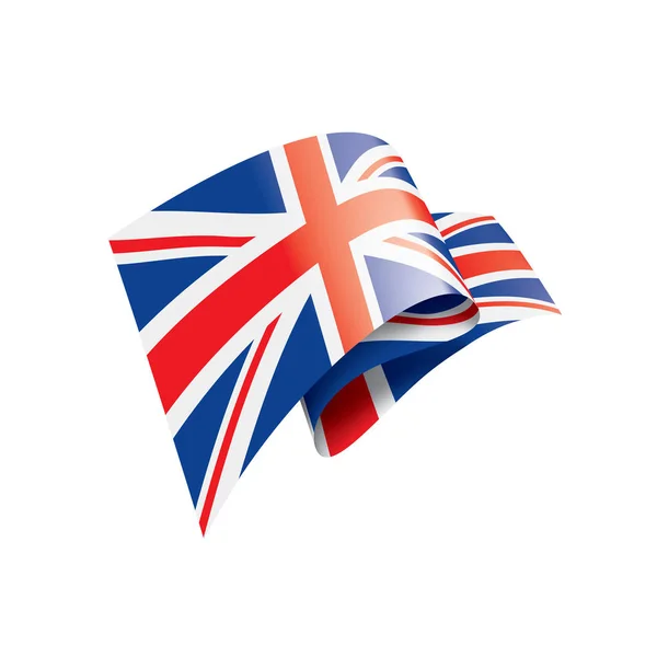 United Kingdom flag, vector illustration on a white background — Stock Vector