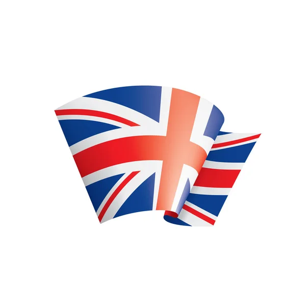 イギリスの国旗白い背景のベクトルイラスト — ストックベクタ