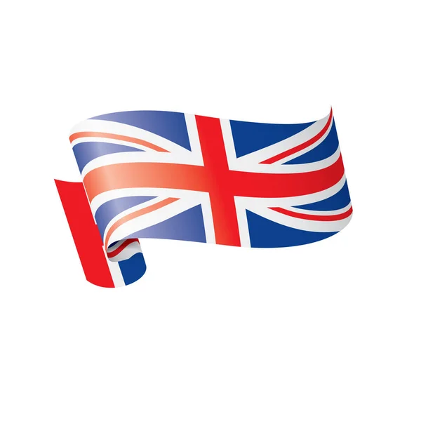 Storbritannien flagga, vektor illustration på en vit bakgrund — Stock vektor