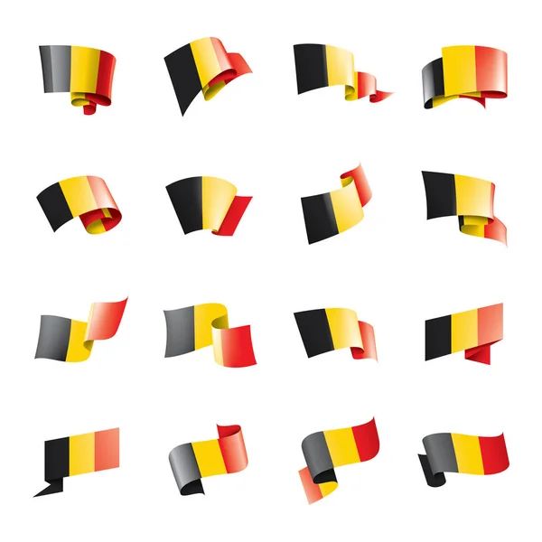 Belgium flag, vector illustration on a white background — Stock Vector
