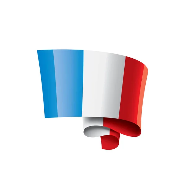 Σημαία Γαλλίας, διανυσματική απεικόνιση σε λευκό φόντο. — Διανυσματικό Αρχείο