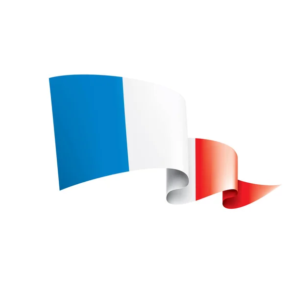 Fransa bayrağı, beyaz arkaplanda vektör illüstrasyonu. — Stok Vektör