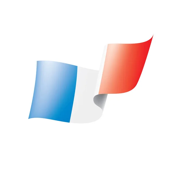 Frankrijk vlag, vector illustratie op een witte achtergrond. — Stockvector