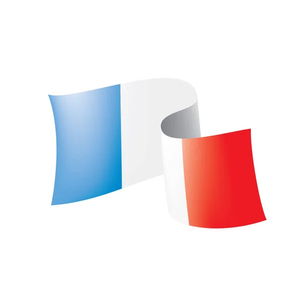 フランス国旗 白い背景のベクトルイラスト — ストックベクタ