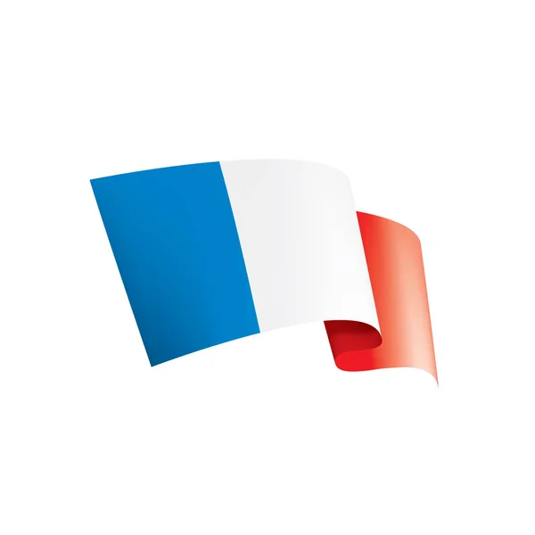 Francia bandiera, illustrazione vettoriale su sfondo bianco. — Vettoriale Stock