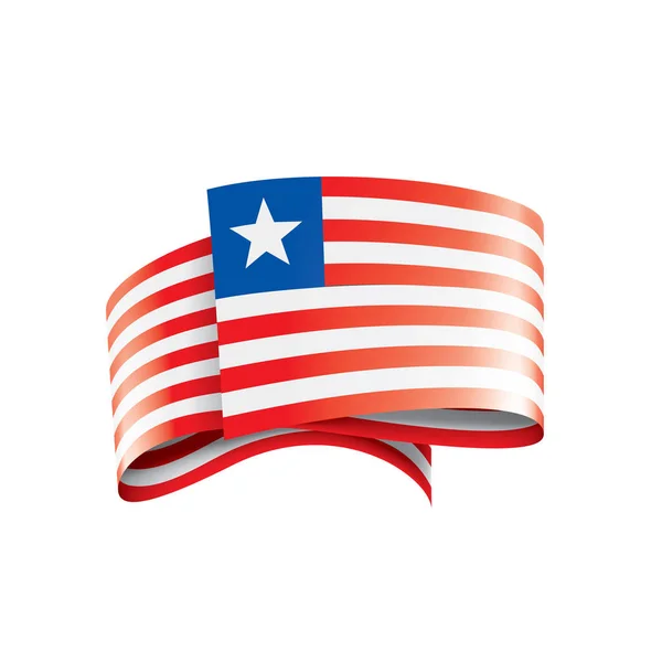 Liberia flag, vector illustration on a white background. — Stock Vector