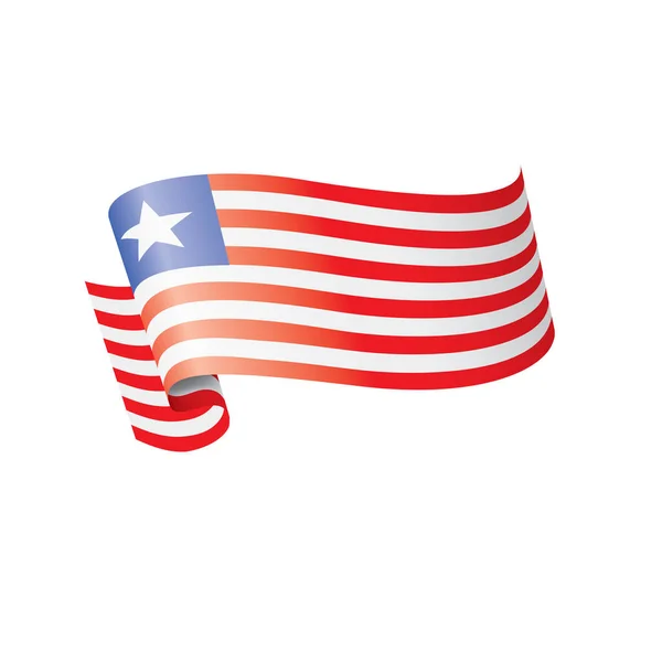 Bandera de Liberia, ilustración vectorial sobre fondo blanco . — Archivo Imágenes Vectoriales