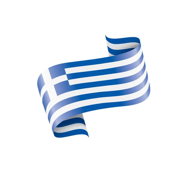 Drapeau Grèce, illustration vectorielle sur fond blanc . — Image vectorielle