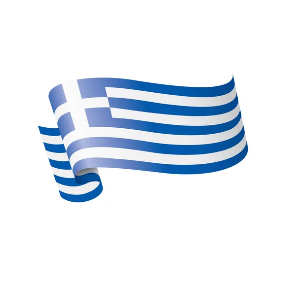 Griechische Flagge, Vektorabbildung auf weißem Hintergrund. — Stockvektor