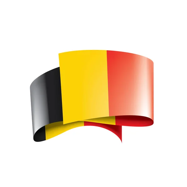 Флаг Бельгии, векторная иллюстрация на белом фоне — стоковый вектор