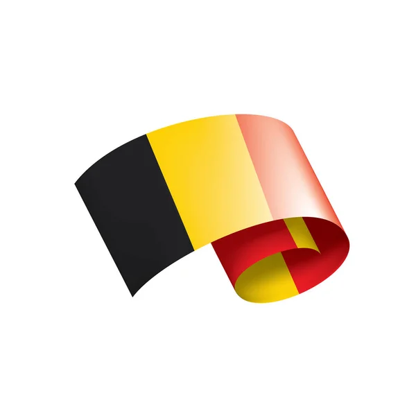 Drapeau de Belgique, illustration vectorielle sur fond blanc — Image vectorielle