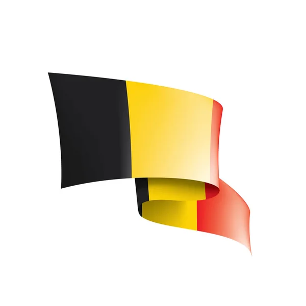 Drapeau de Belgique, illustration vectorielle sur fond blanc — Image vectorielle