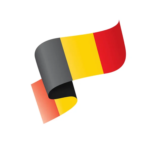 Bélgica bandeira, ilustração vetorial sobre fundo branco — Vetor de Stock