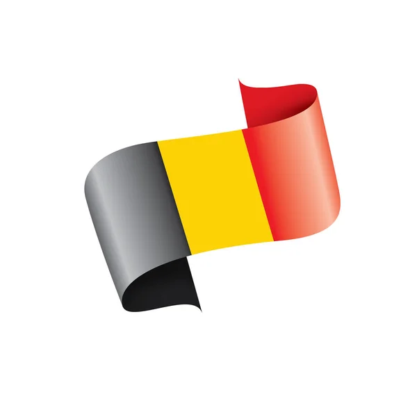 Belgische Flagge, Vektorabbildung auf weißem Hintergrund — Stockvektor