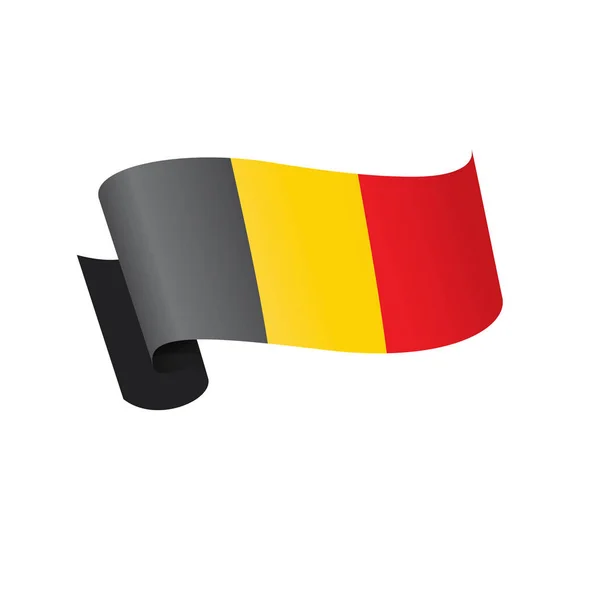 Drapeau de Belgique, illustration vectorielle sur fond blanc — Image vectorielle