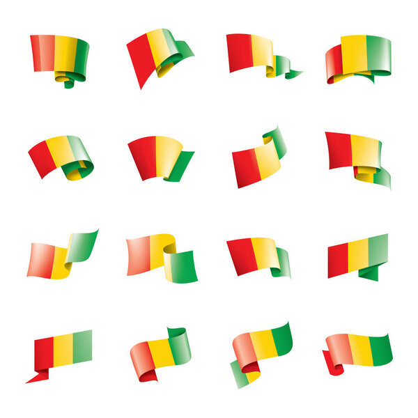 флаг гинеи, векторная иллюстрация на белом фоне