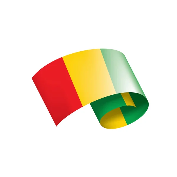 Bandera de Guinea, ilustración vectorial sobre fondo blanco — Vector de stock